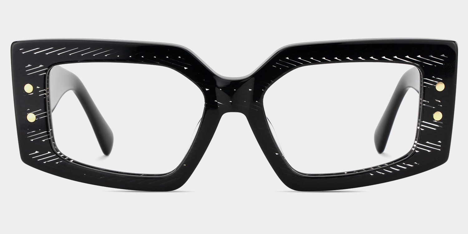 ZEELOOL Nogueda Square Black Glasses