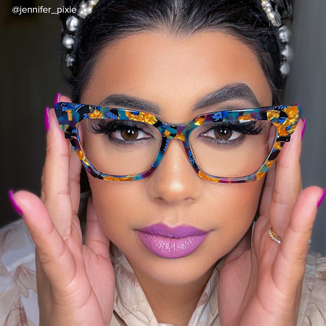 Martha Cat Eye Blue Glasses6