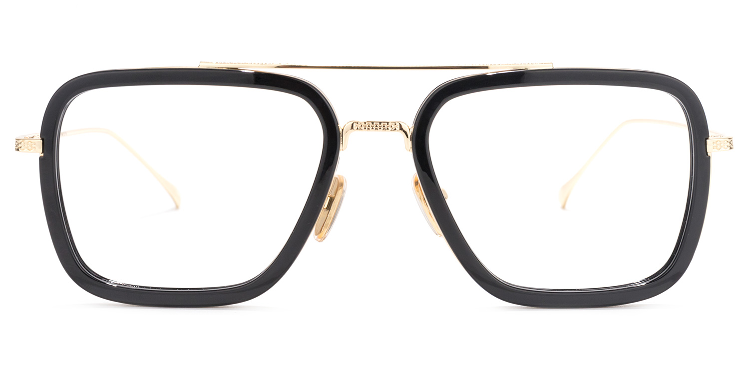 Arthur Geometric Black Glasses