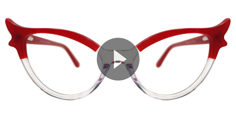 Judy Cat Eye Red Glasses0
