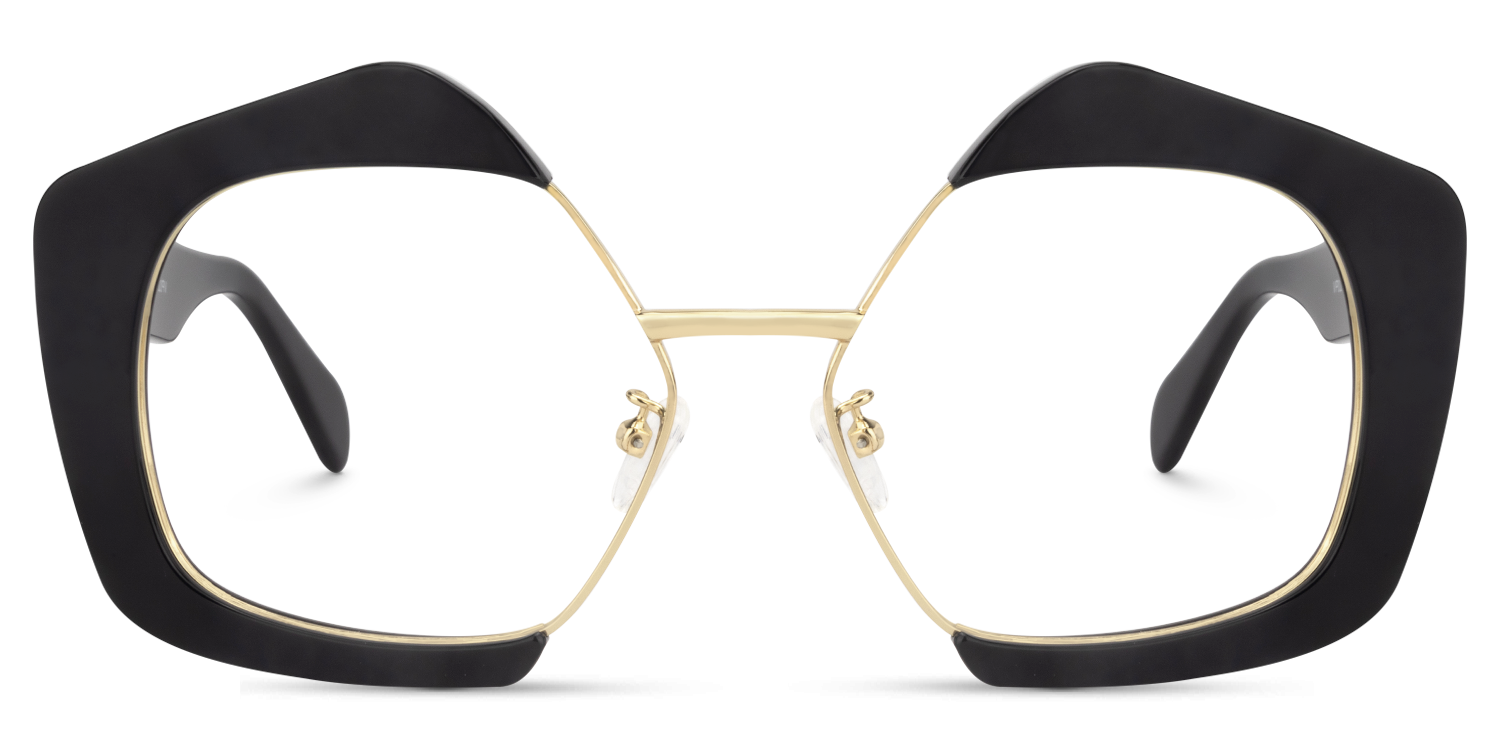 Frankie Geometric Black Glasses