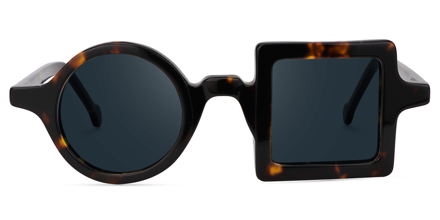 Paola Asymmetric Tortoise Glasses10