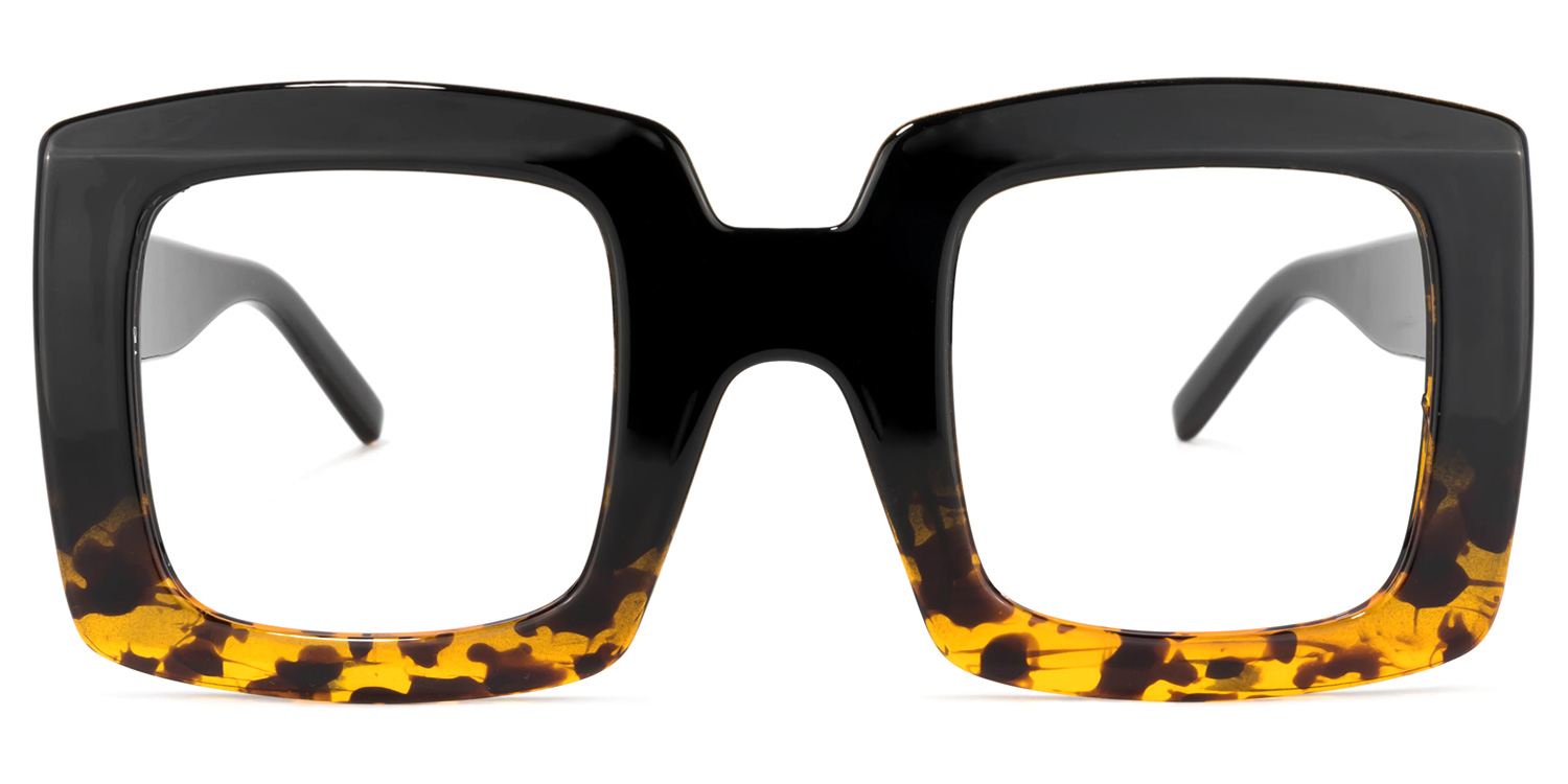 Quincey Square Black Glasses0