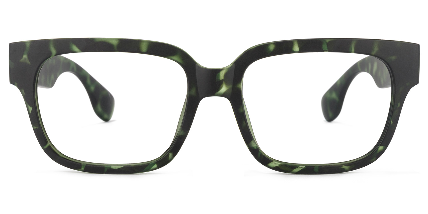 Colin Rectangle Green Floral Glasses