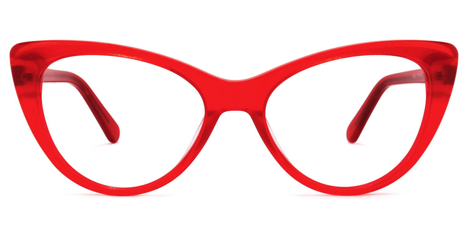 Charis Cat Eye Red Glasses0