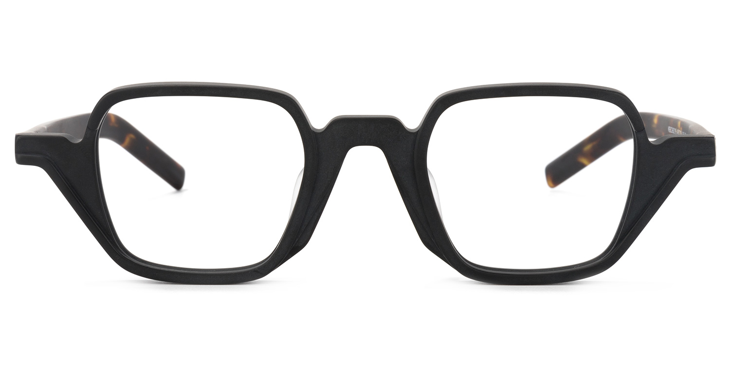Yasin Square Black Glasses