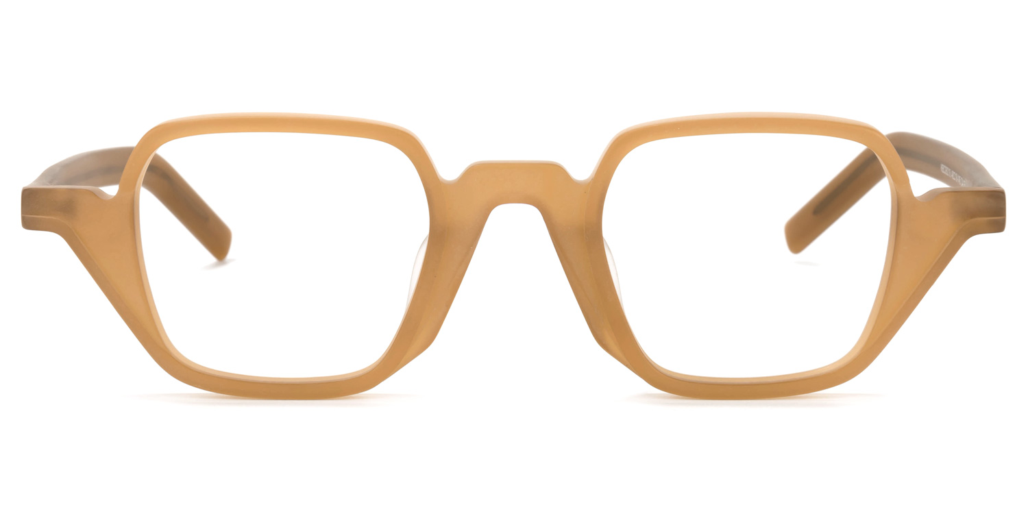 Yasin Square Cameo-Brown Glasses