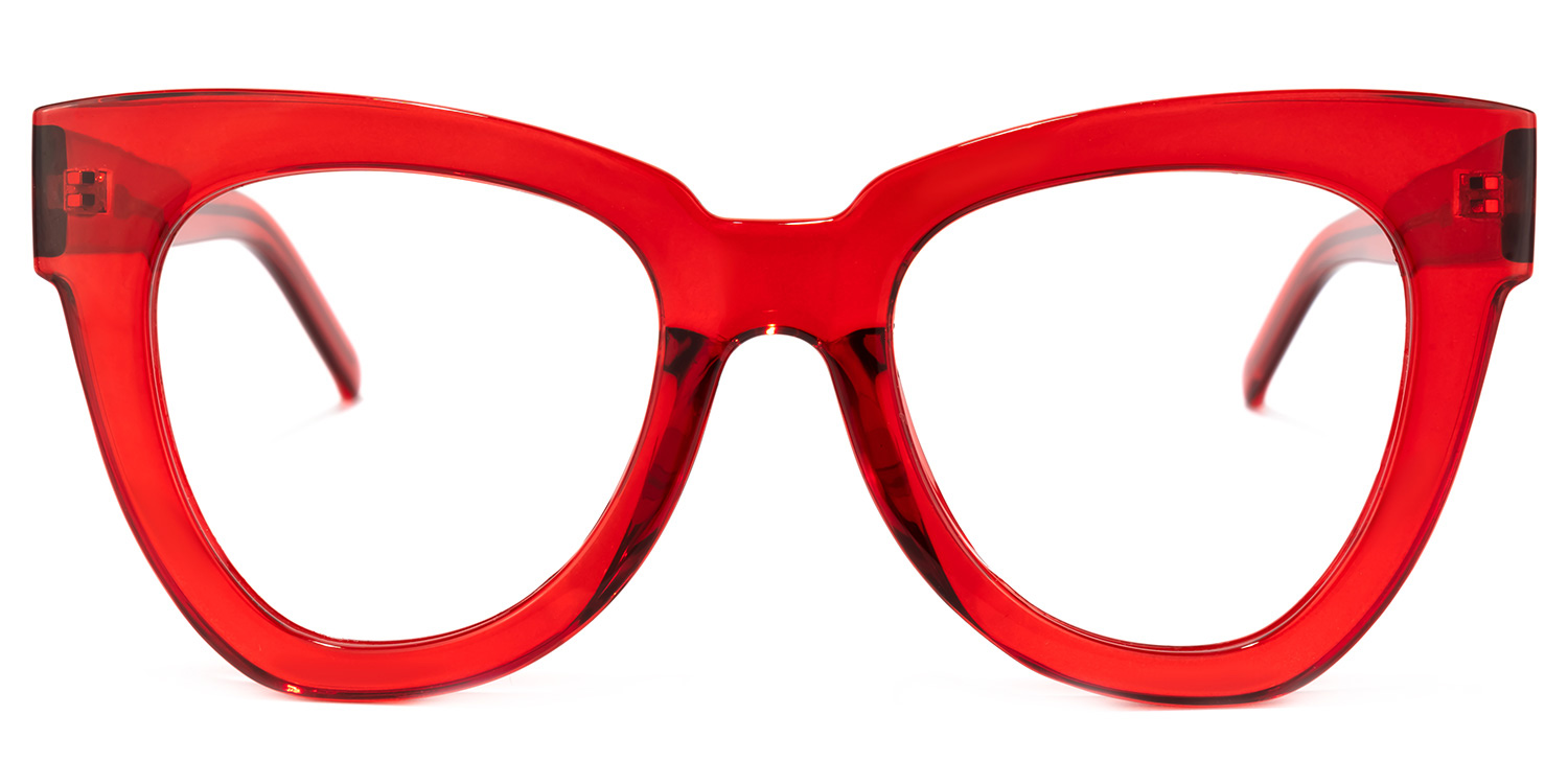 Yaser Geometric Red Glasses0