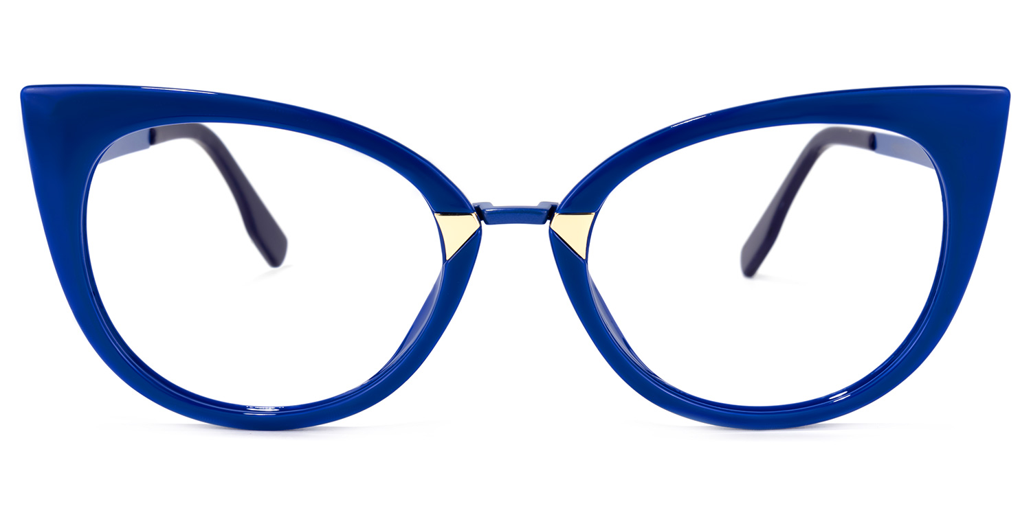 Jacqueline Cat Eye Blue Glasses