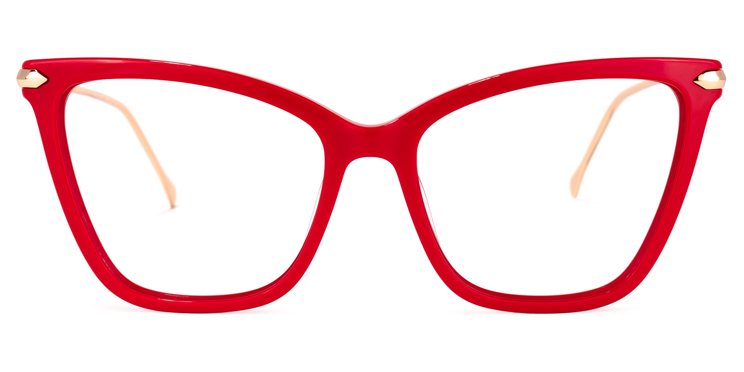 Hilary Butterfly Red Glasses0