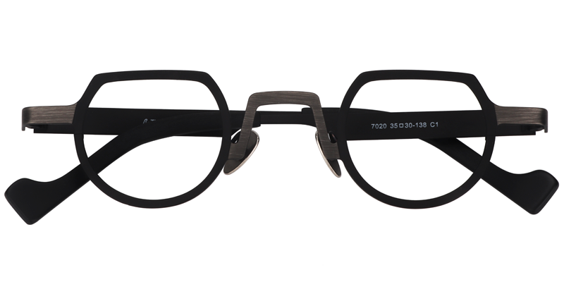 ZEELOOL Timothy Round Black Glasses