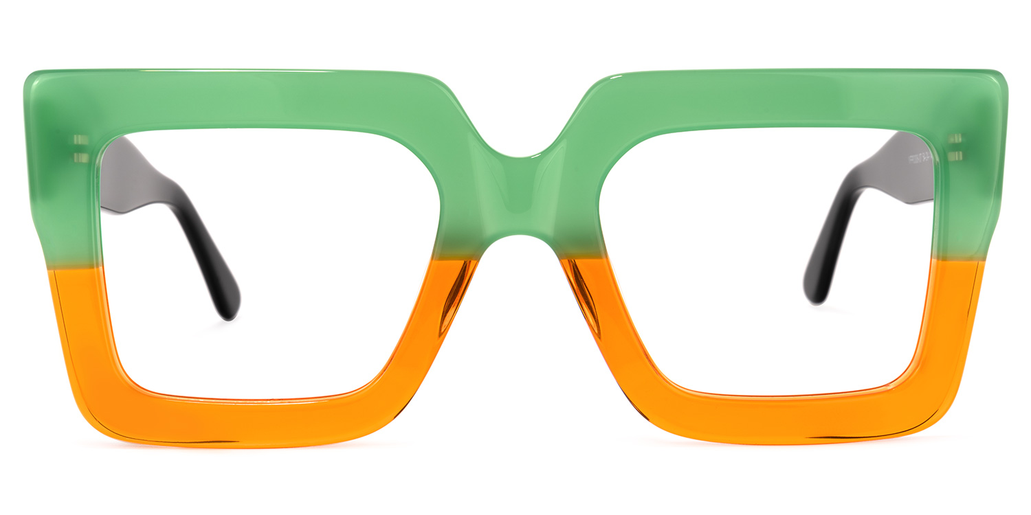 Brandon Square Orange Glasses