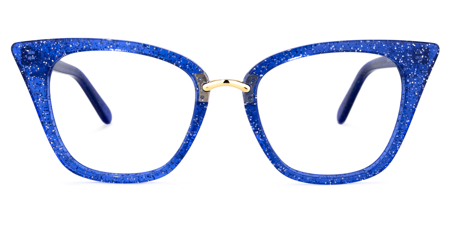 Martha Cat Eye Blue Glasses2