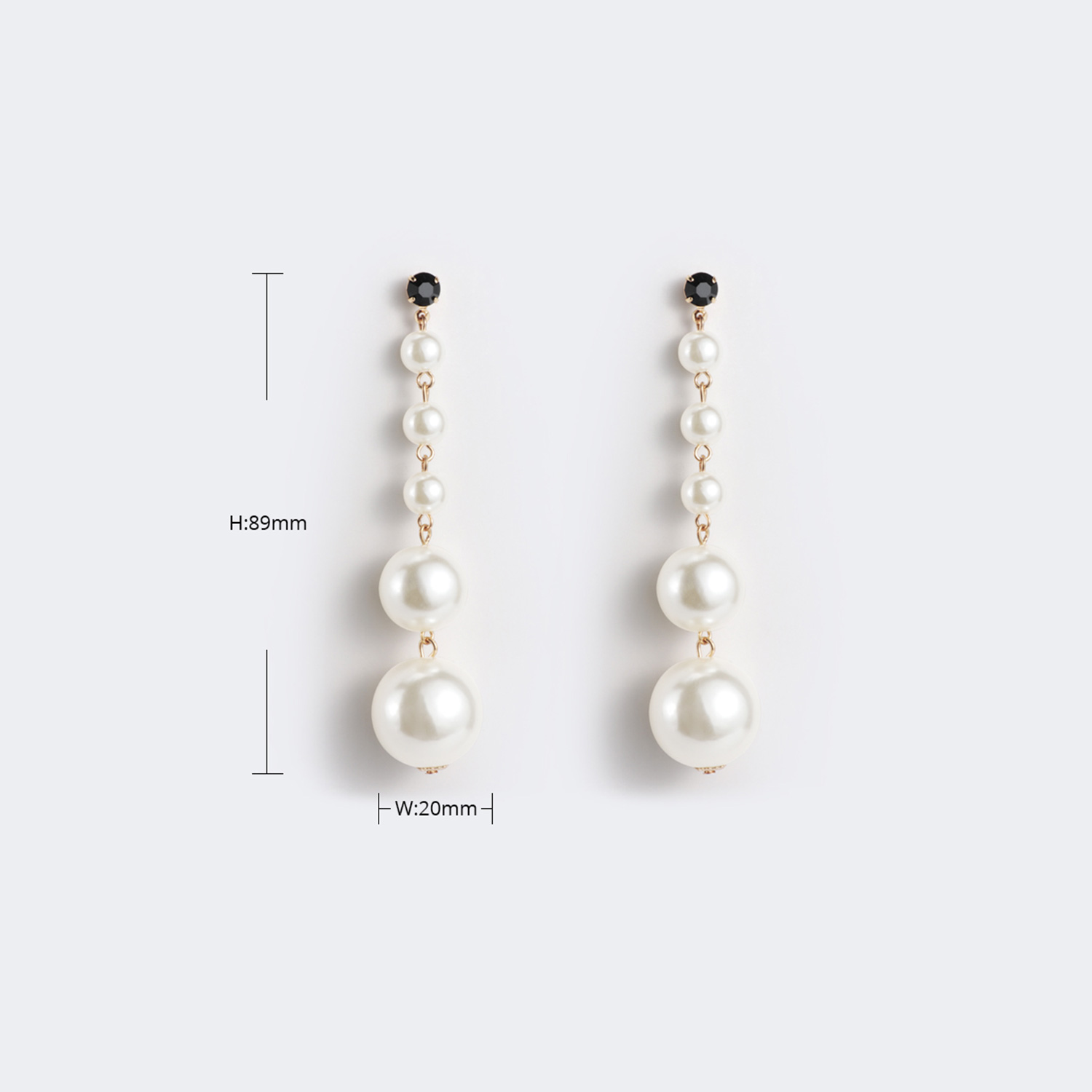 Vintage Elegant White Pearl Earrings 3
