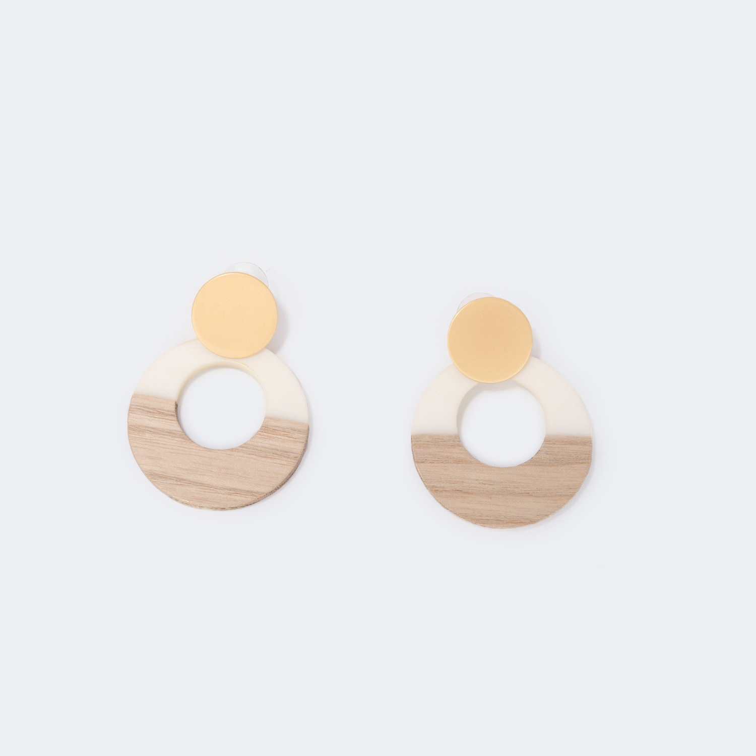 Stylish Acetate Two-Tone Earrings1