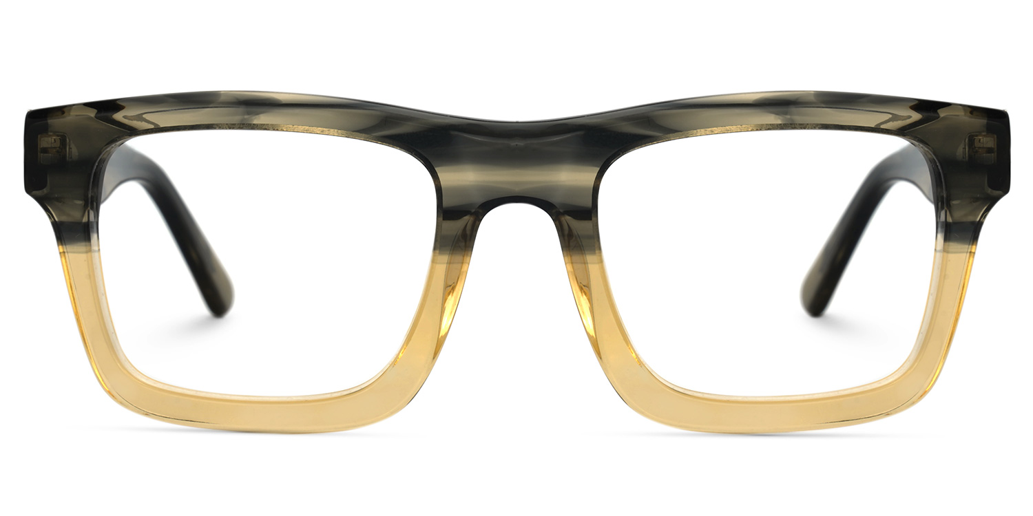 Riley Rectangle Cameo-Green Glasses0