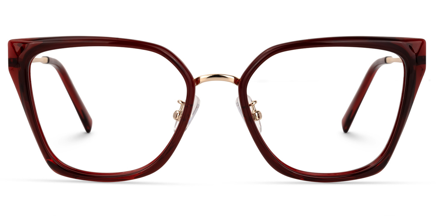 Martine Square Red Glasses
