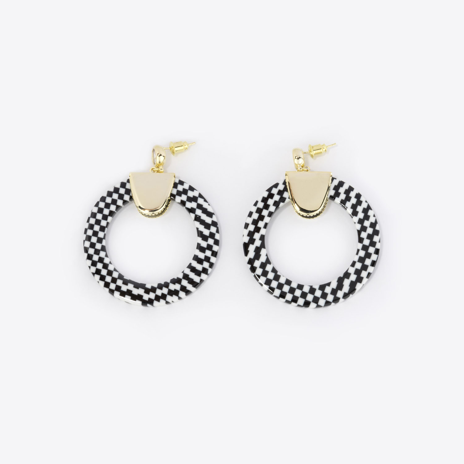 ZEELOOL Stylish Arch Green Earrings