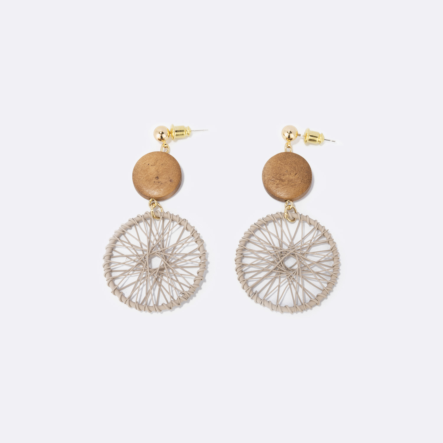 ZEELOOL Stylish Weave Round Earrings