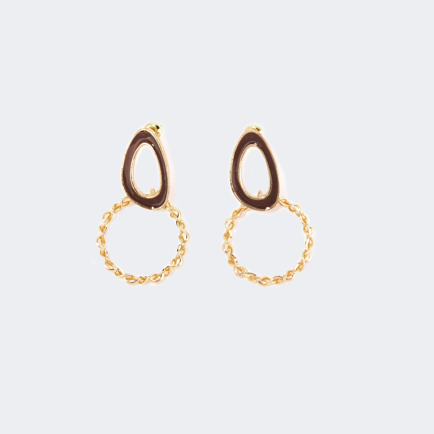 ZEELOOL Stylish Twisted Drop Earrings