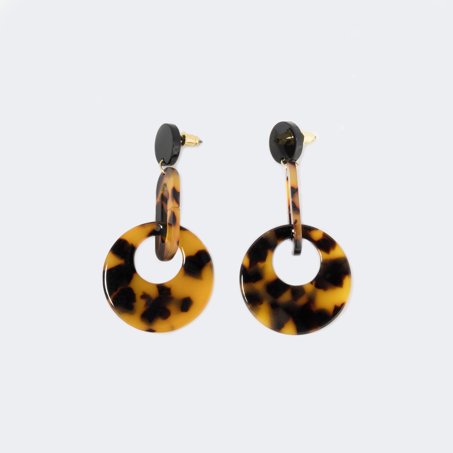 Stylish Tortoise Acetate Earrings1