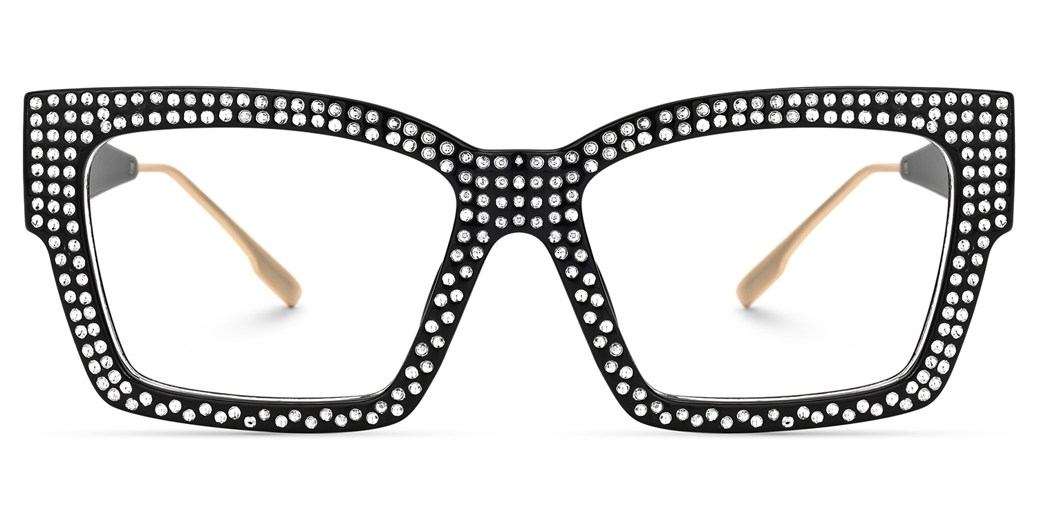 Drayton Square Black Glasses0