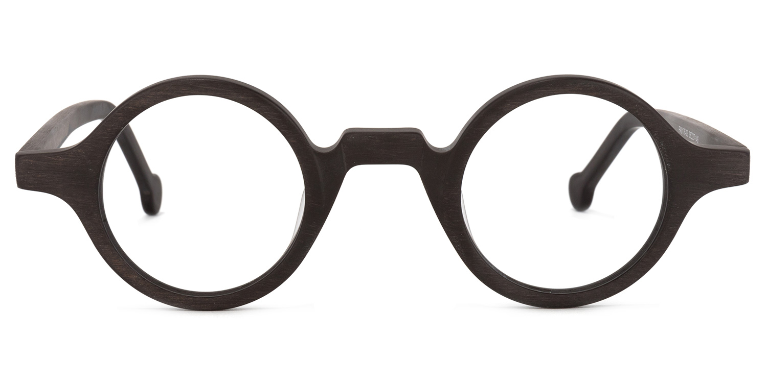 Arale Round Burnt Umber Glasses0