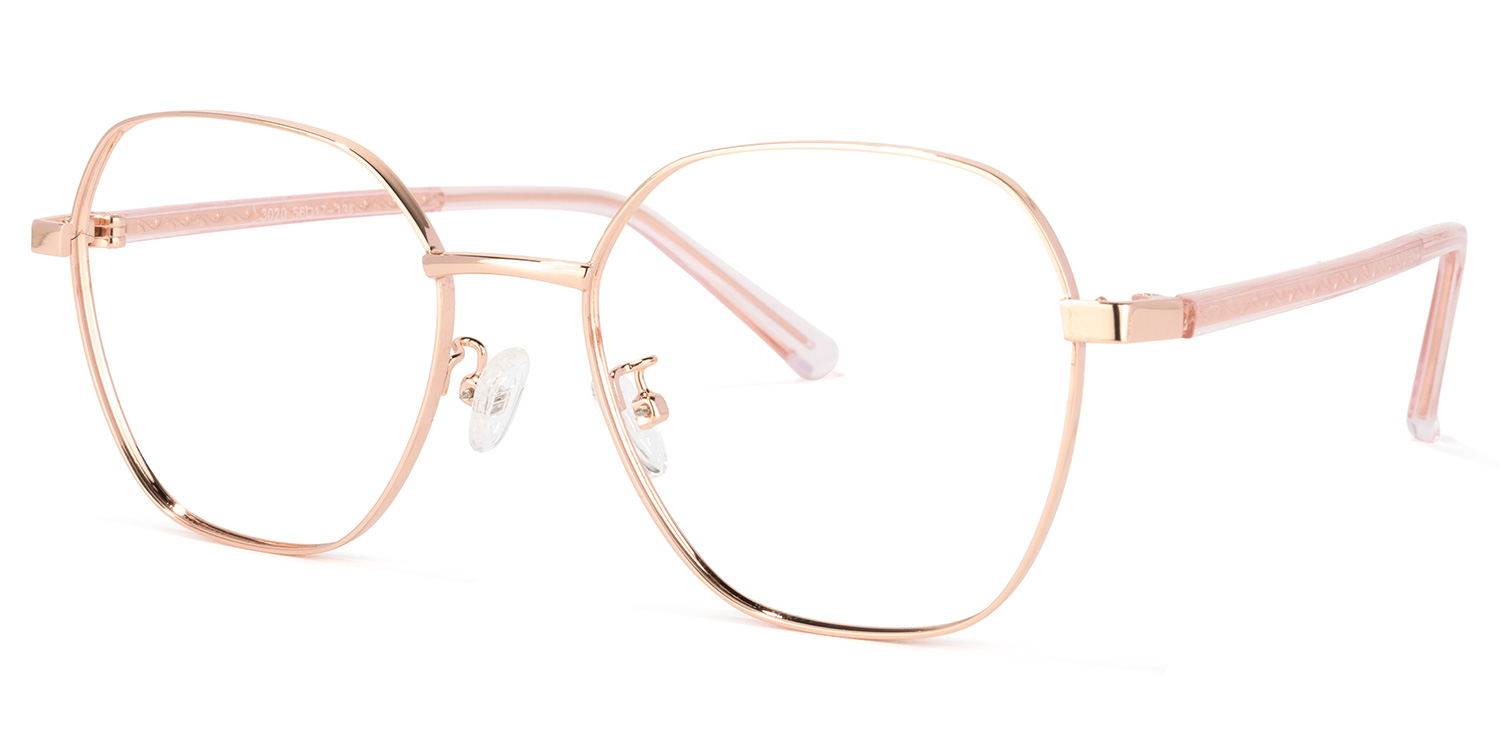 Perry Geometric Rose-Gold Glasses1