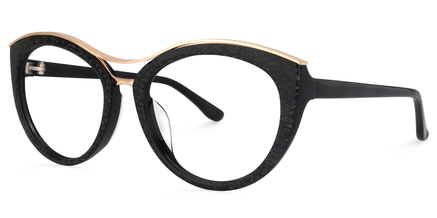 Carol Cateye Black Glasses