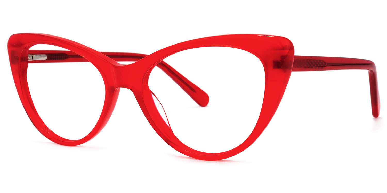 Cat Eye Red Glasses | Zeelool Glasses3