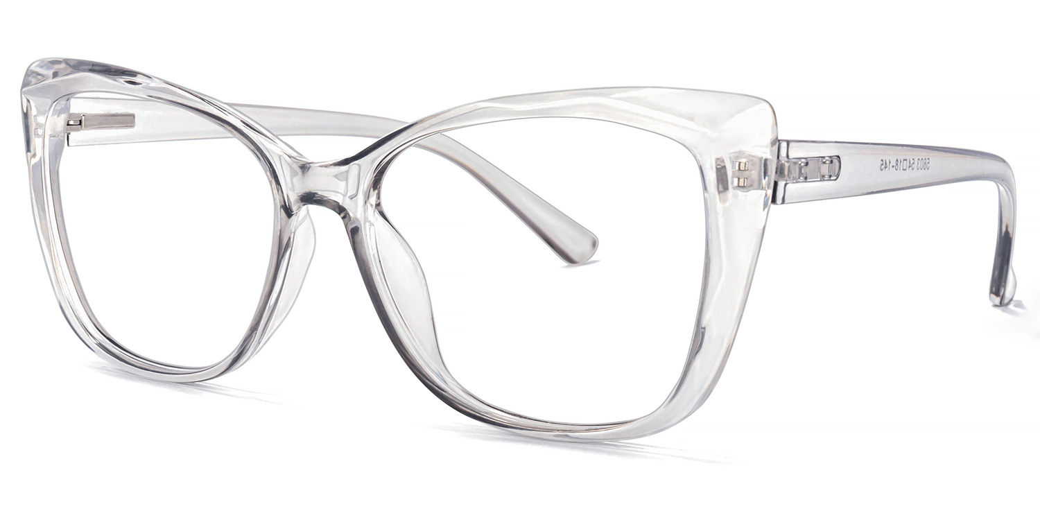 ZEELOOL Wallace Cateye Gray Glasses