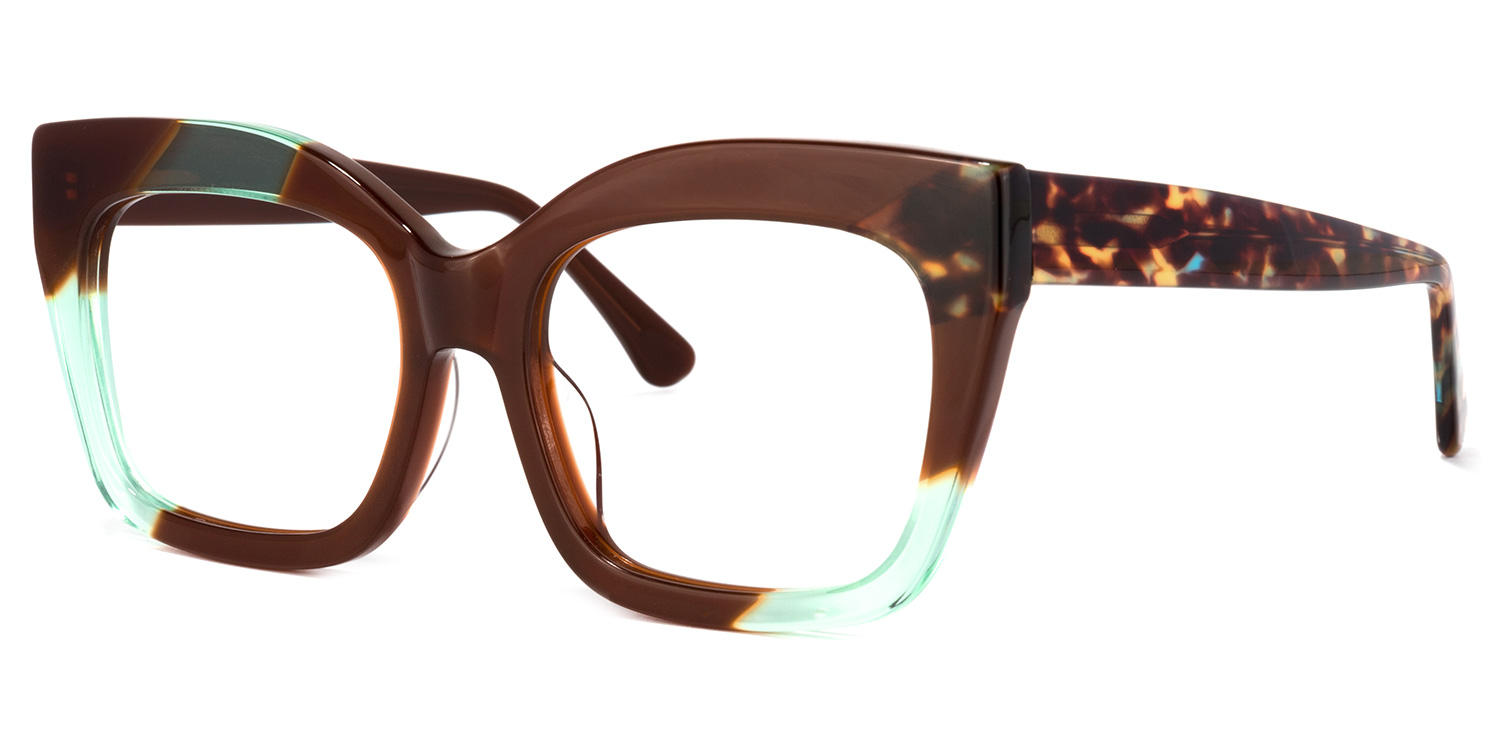 ZEELOOL Ximena Cateye Brown Glasses