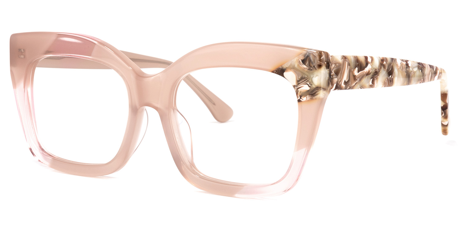 ZEELOOL Ximena Cateye Pink Glasses