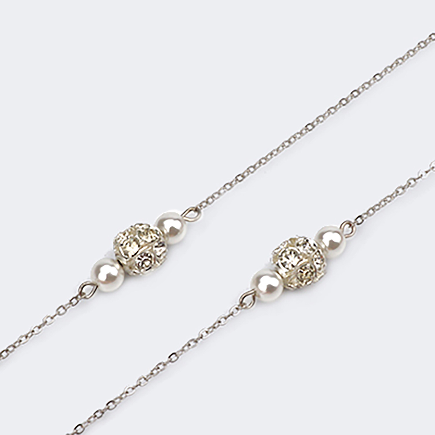 Pearl Silver Eyeglasses Chain-073