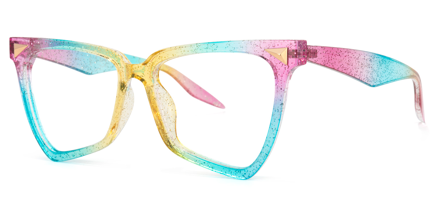 Geometrical Rainbow Eyeglasses | Zeelool Glasses3