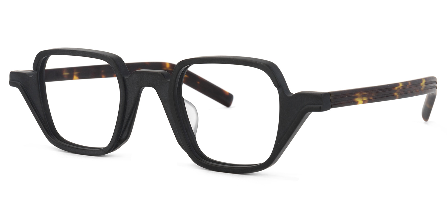ZEELOOL Yasin Square Black Glasses