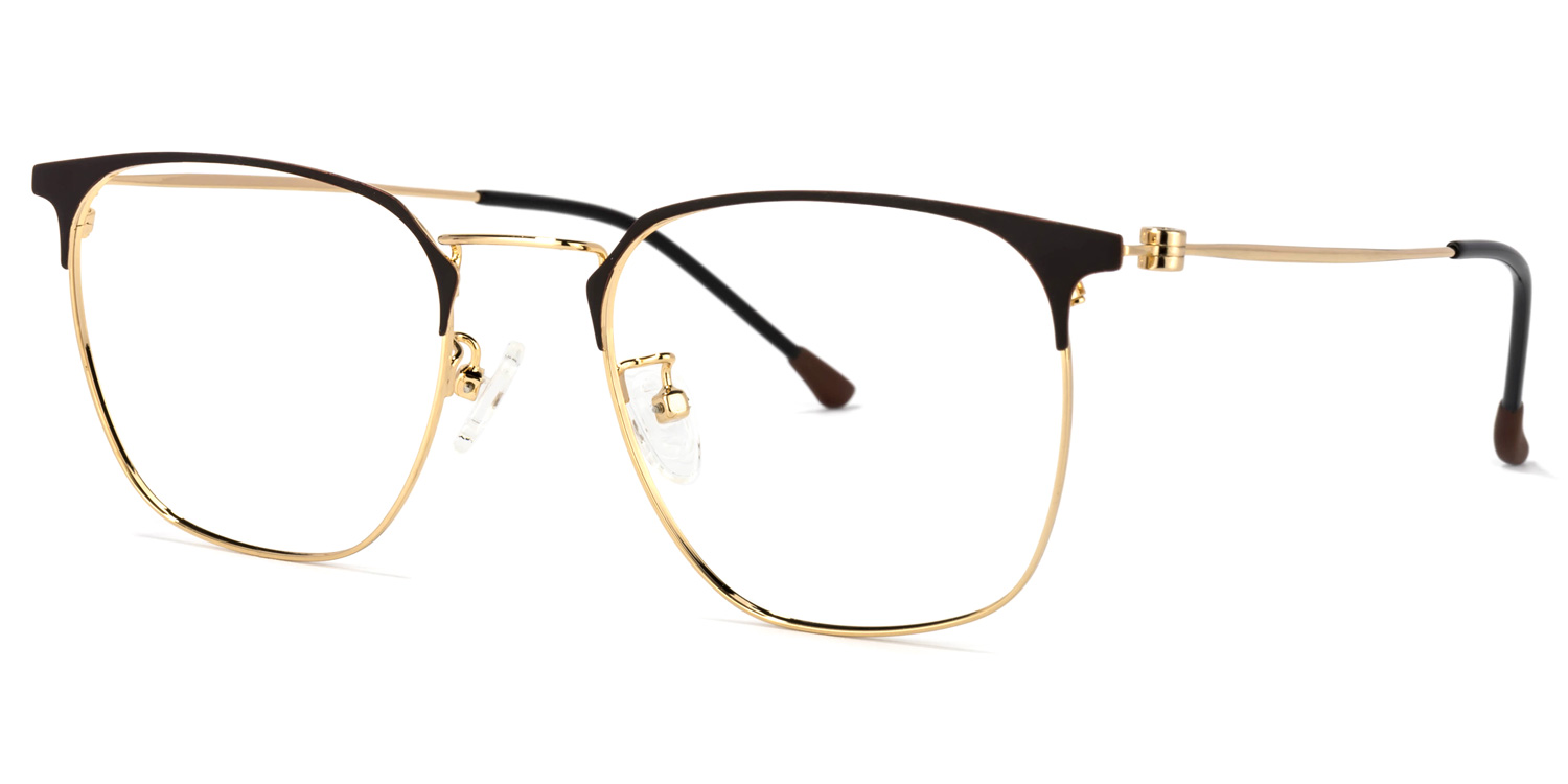 ZEELOOL Yulisa Browline Gold Glasses