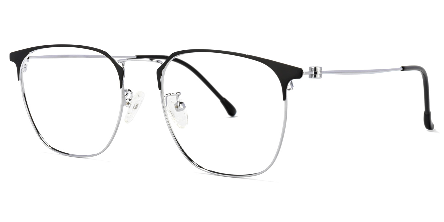 ZEELOOL Yulisa Browline Silver Glasses