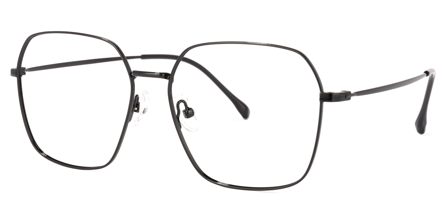 ZEELOOL Zander Square Black Glasses