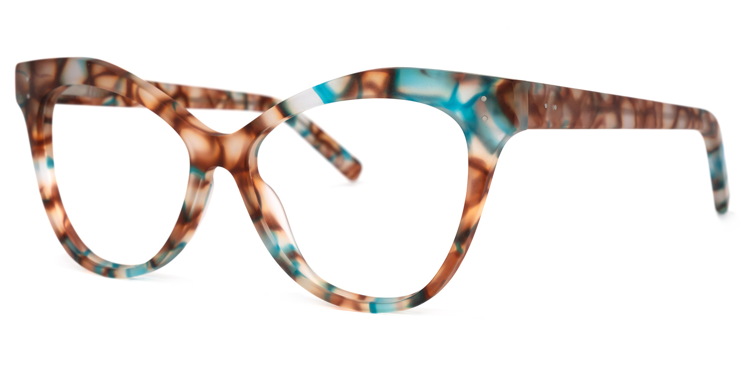 ZEELOOL Eschwege Cateye Green-Floral Glasses