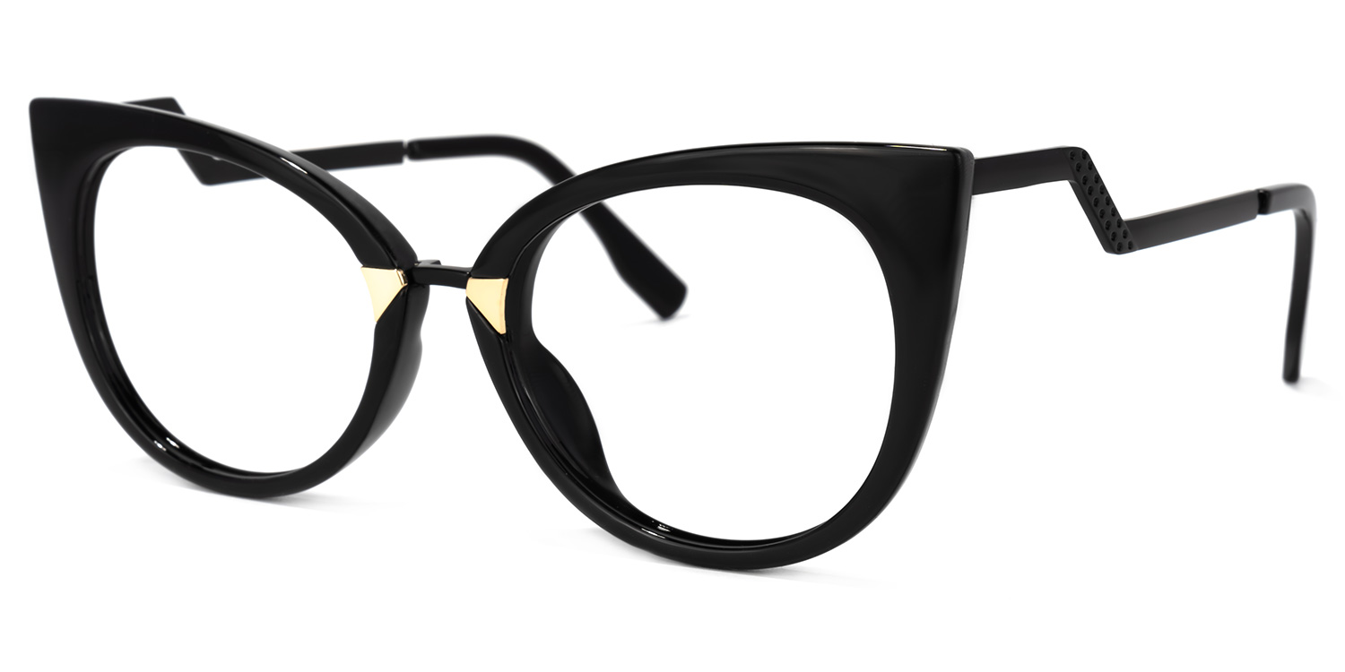 Cat Eye Black Glasses | Zeelool Eyeglass Frame1