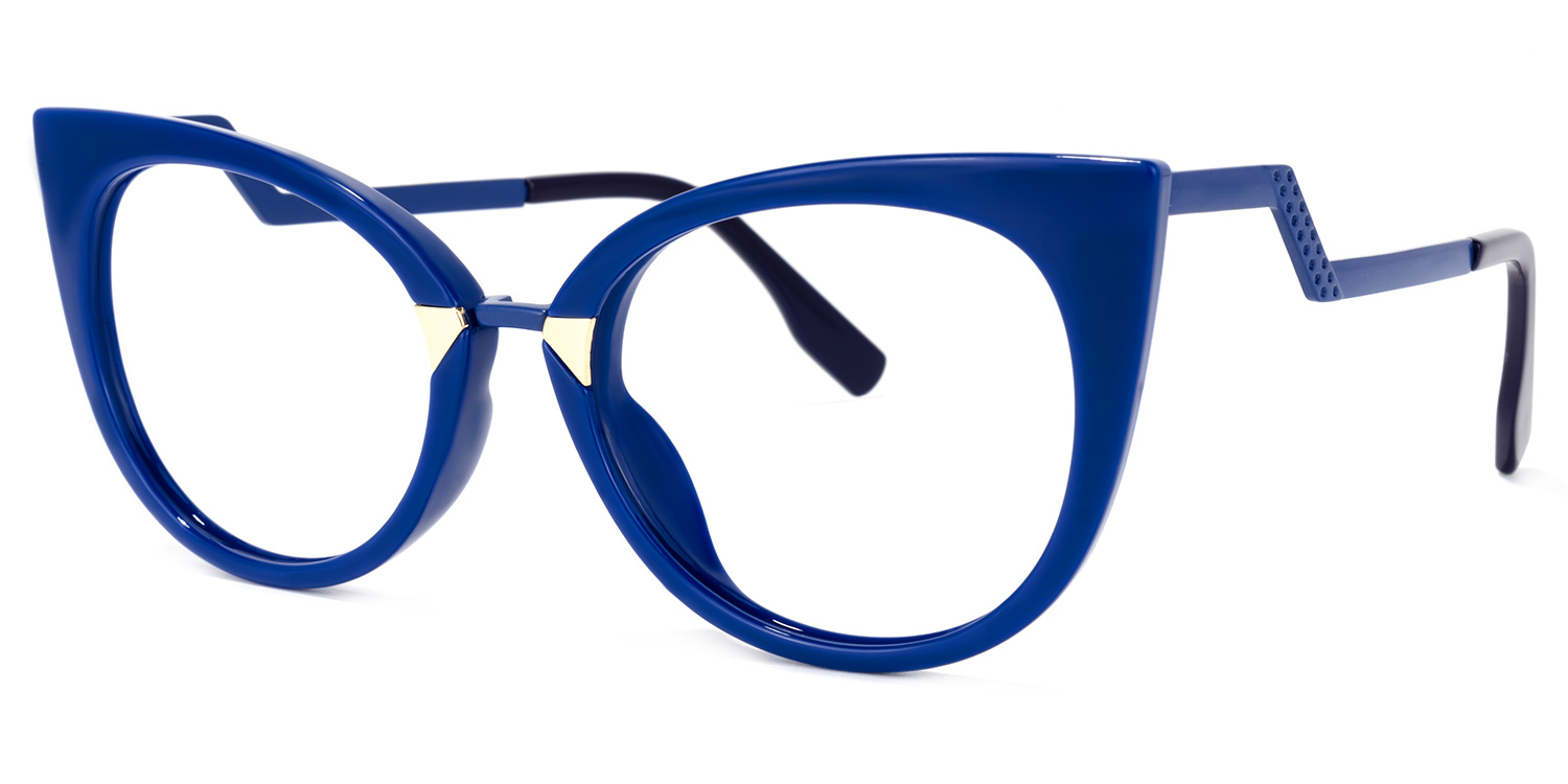 Jacqueline Cat Eye Blue Glasses1