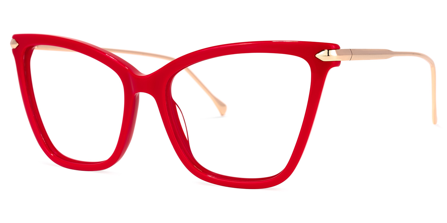 Cat Eye Red Glasses | Zeelool Glasses1