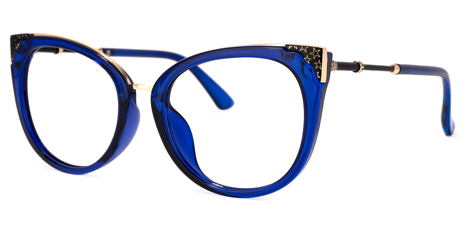 Dalton Cat Eye Blue Glasses1