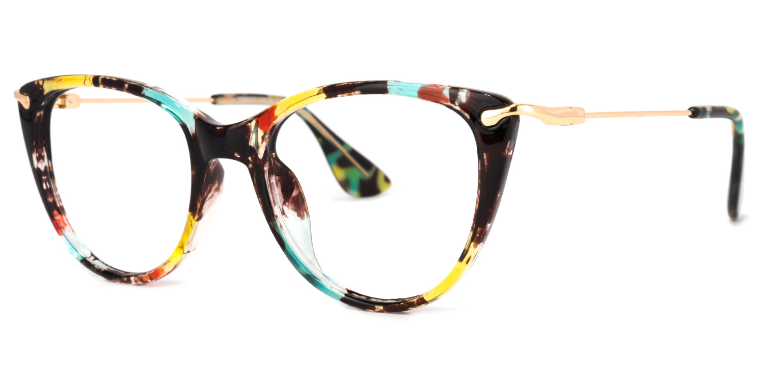 ZEELOOL Clement Cat Eye Floral Glasses
