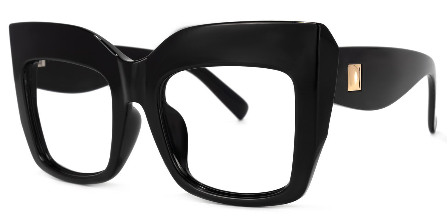 Alberta Cat Eye Black Glasses2