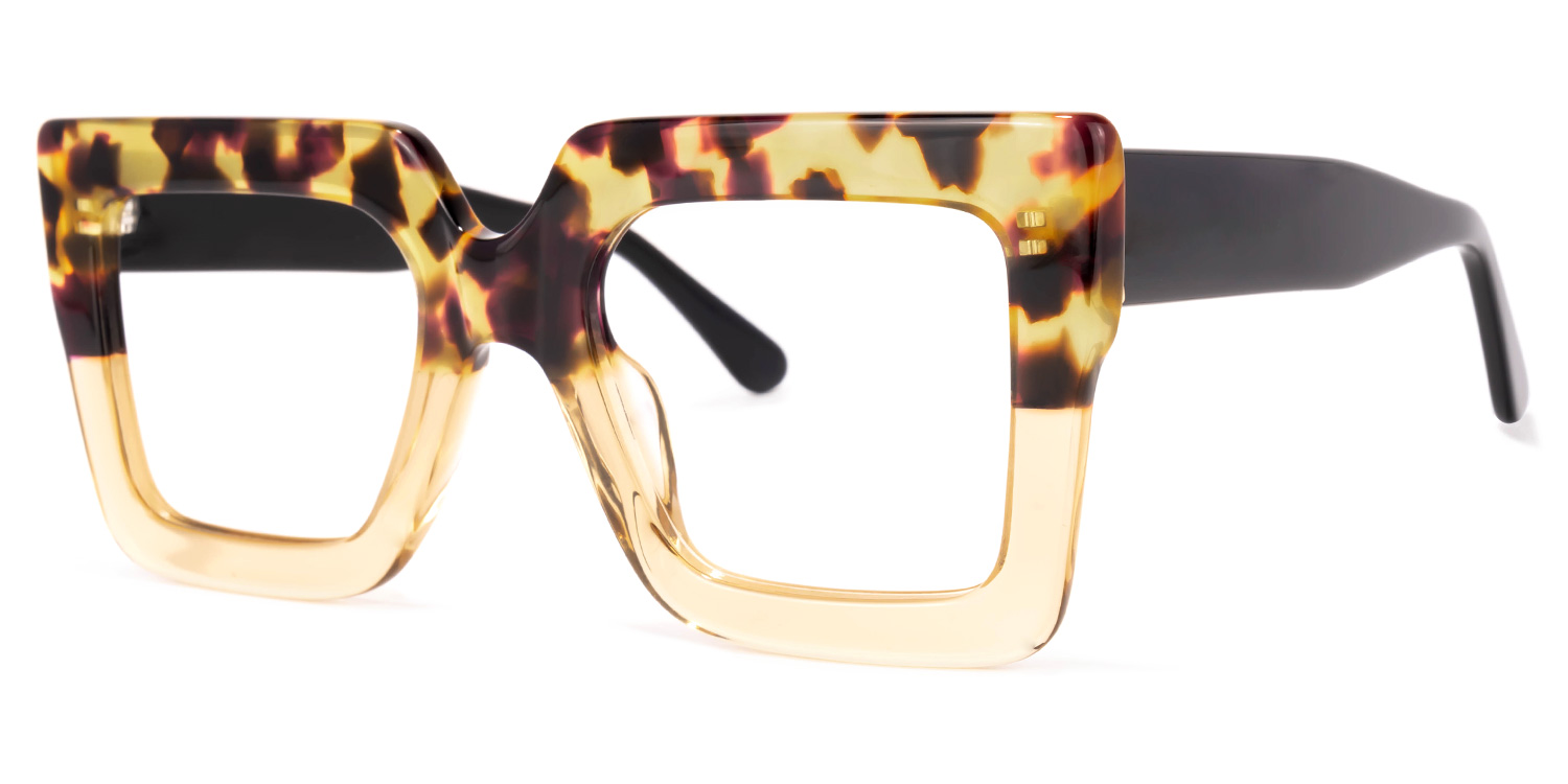 ZEELOOL Brandon Square Tortoise Glasses