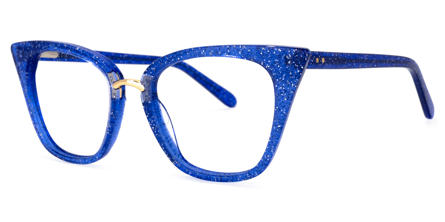 Martha Cat Eye Blue Glasses4