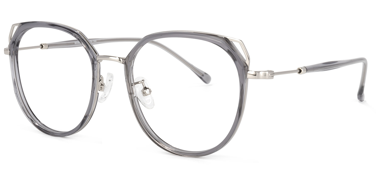ZEELOOL Ofelia Cateye Gray Glasses
