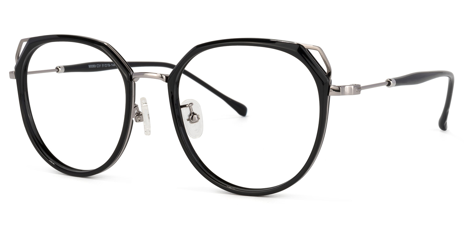 ZEELOOL Ofelia Cateye Black Glasses